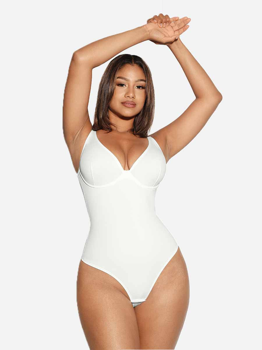 V-Plunge Tummy Control Stretch Bodysuit