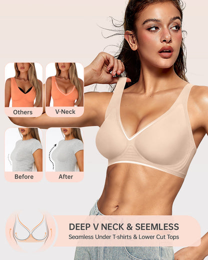Deep V Jelly Bra No Underwire