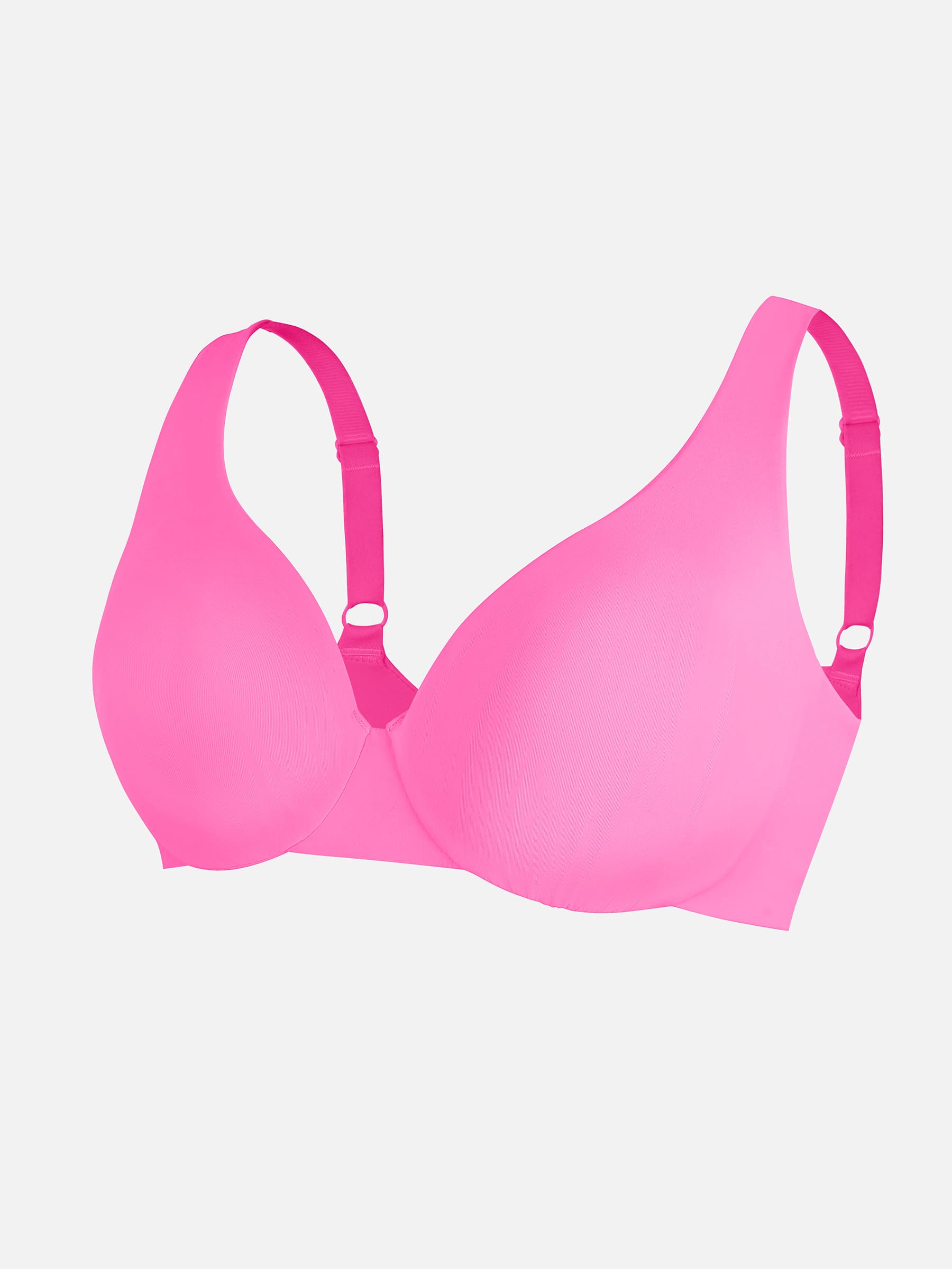 Adjustable-Strap Underwire Plunge Bra
