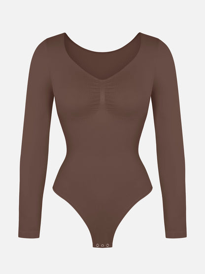 Seamless Long Sleeve Tummy Control Classic Bodysuit