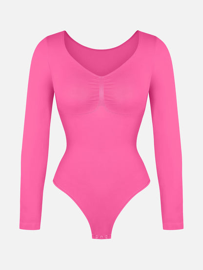 Seamless Long Sleeve Tummy Control Classic Bodysuit