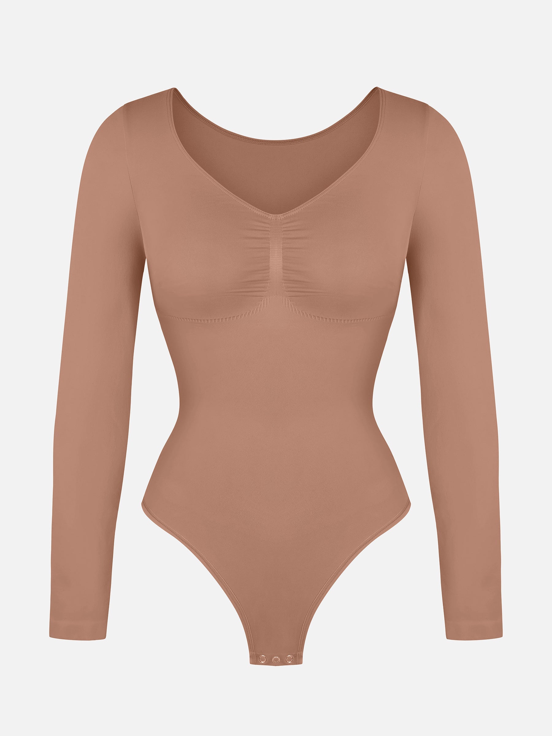 Seamless Long Sleeve Tummy Control Classic Bodysuit