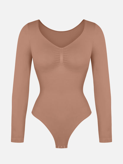 Seamless Long Sleeve Tummy Control Classic Bodysuit