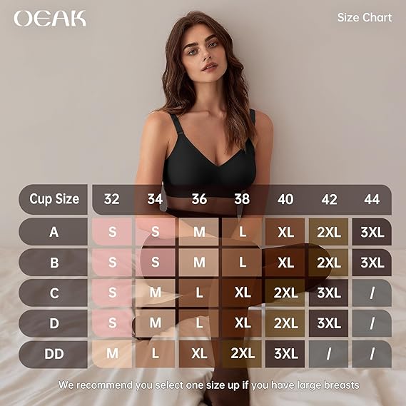 Wireless V Neck Bra with Front Adjustable Straps
