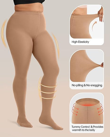 Plus Size Fleece Lined Tights