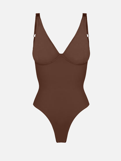 2-Pack V-Neck Tummy Control Bodysuit Bundle
