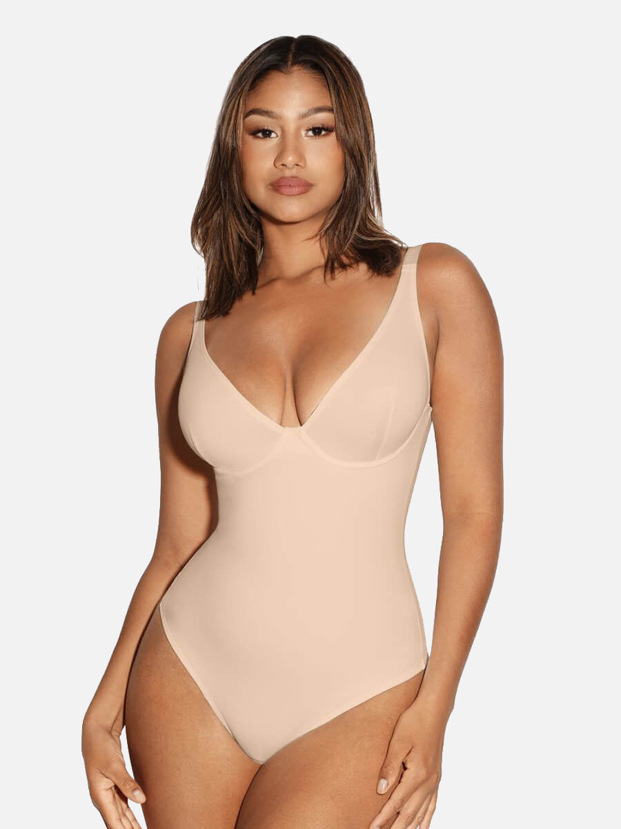 V-Plunge Tummy Control Stretch Bodysuit