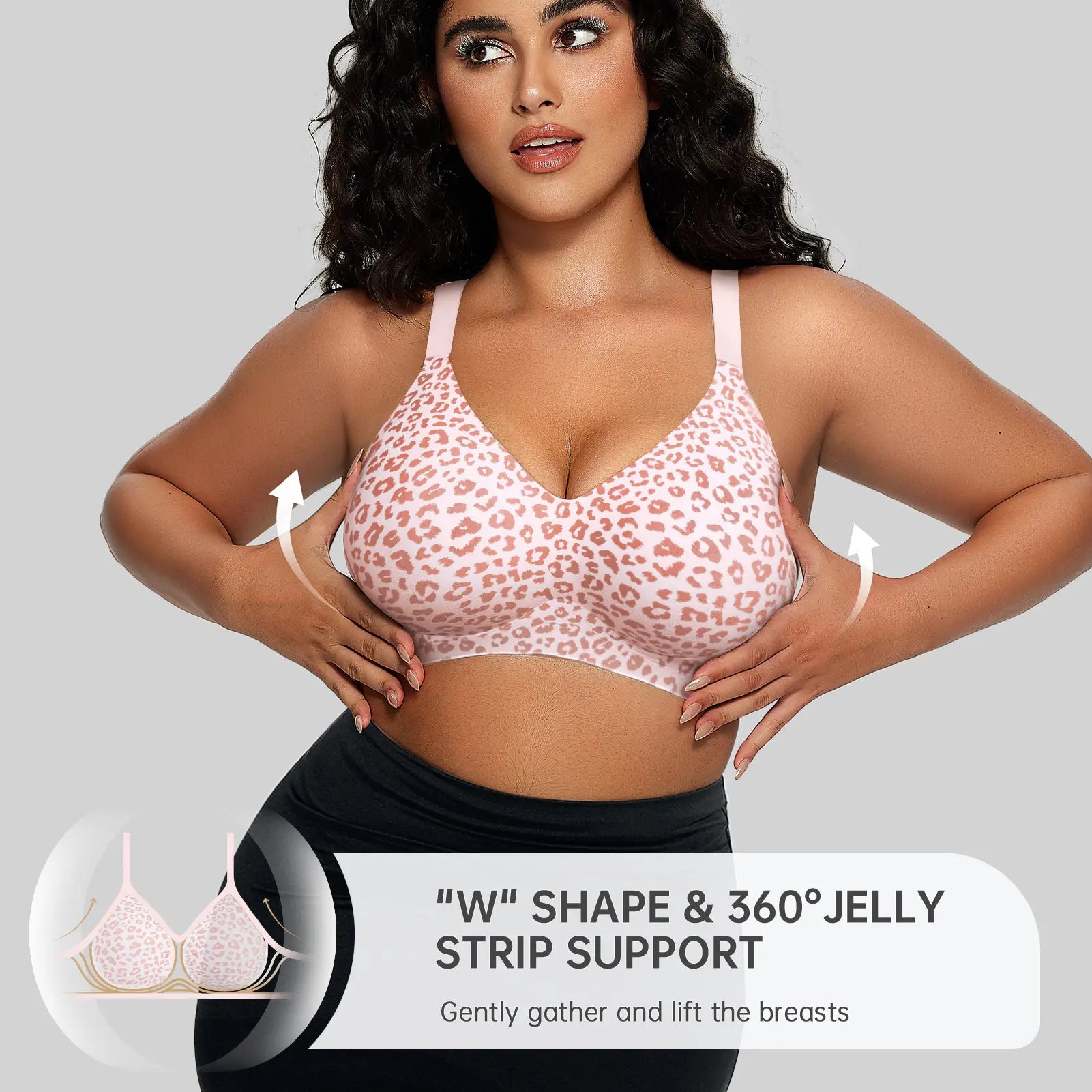 Deep V Jelly Bra No Underwire