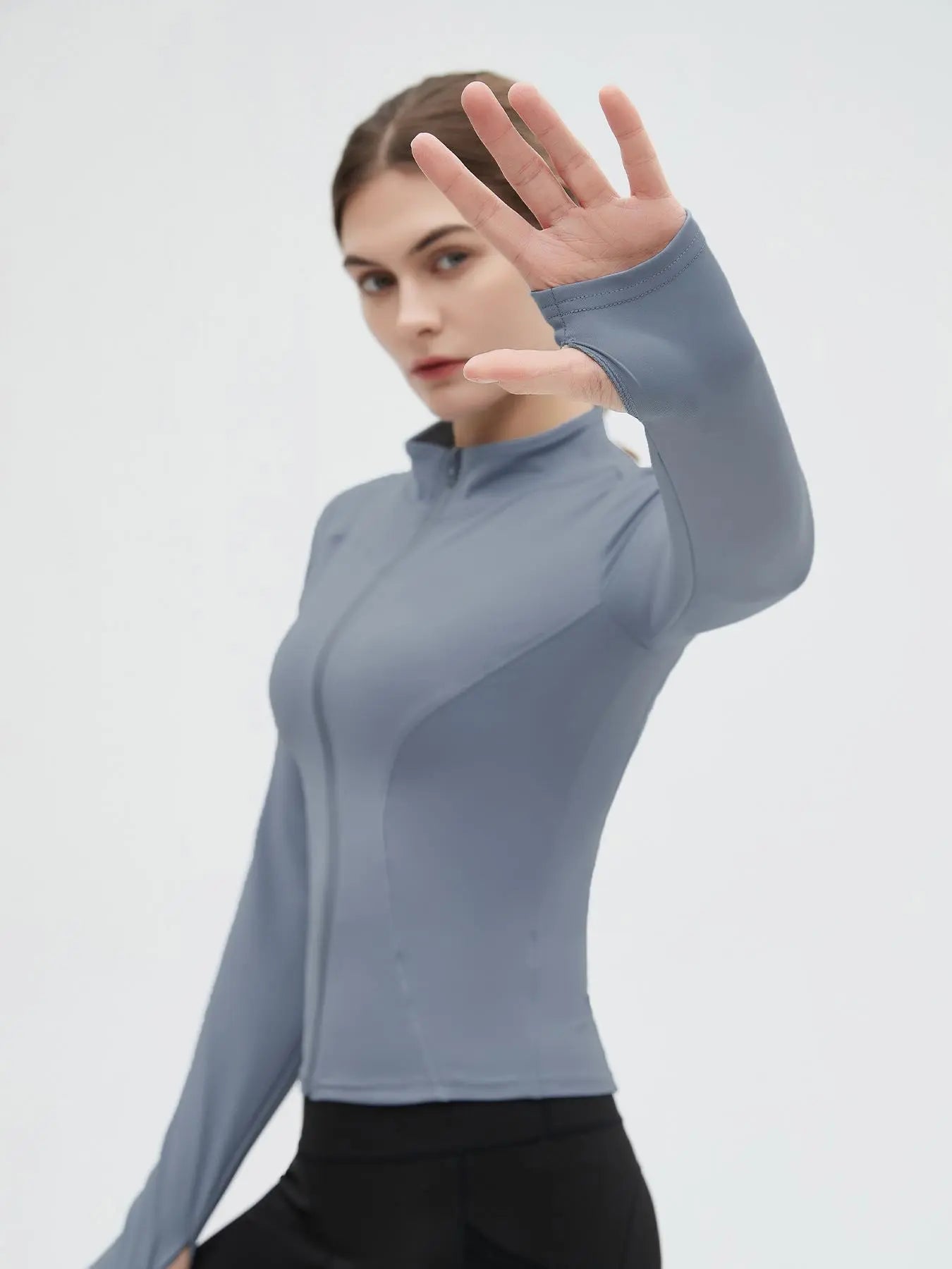 Women's Long Sleeve Mock Neck Gym Top