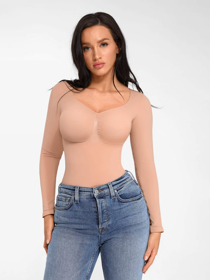 Seamless Long Sleeve Tummy Control Classic Bodysuit