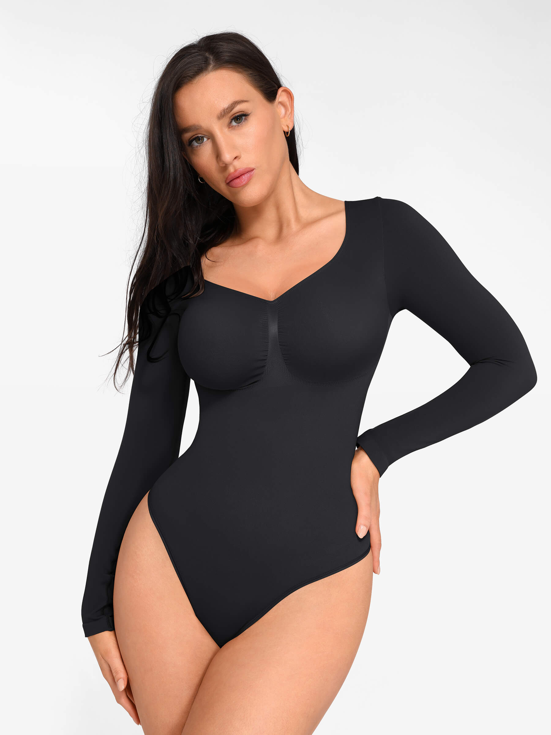 Seamless Long Sleeve Tummy Control Classic Bodysuit
