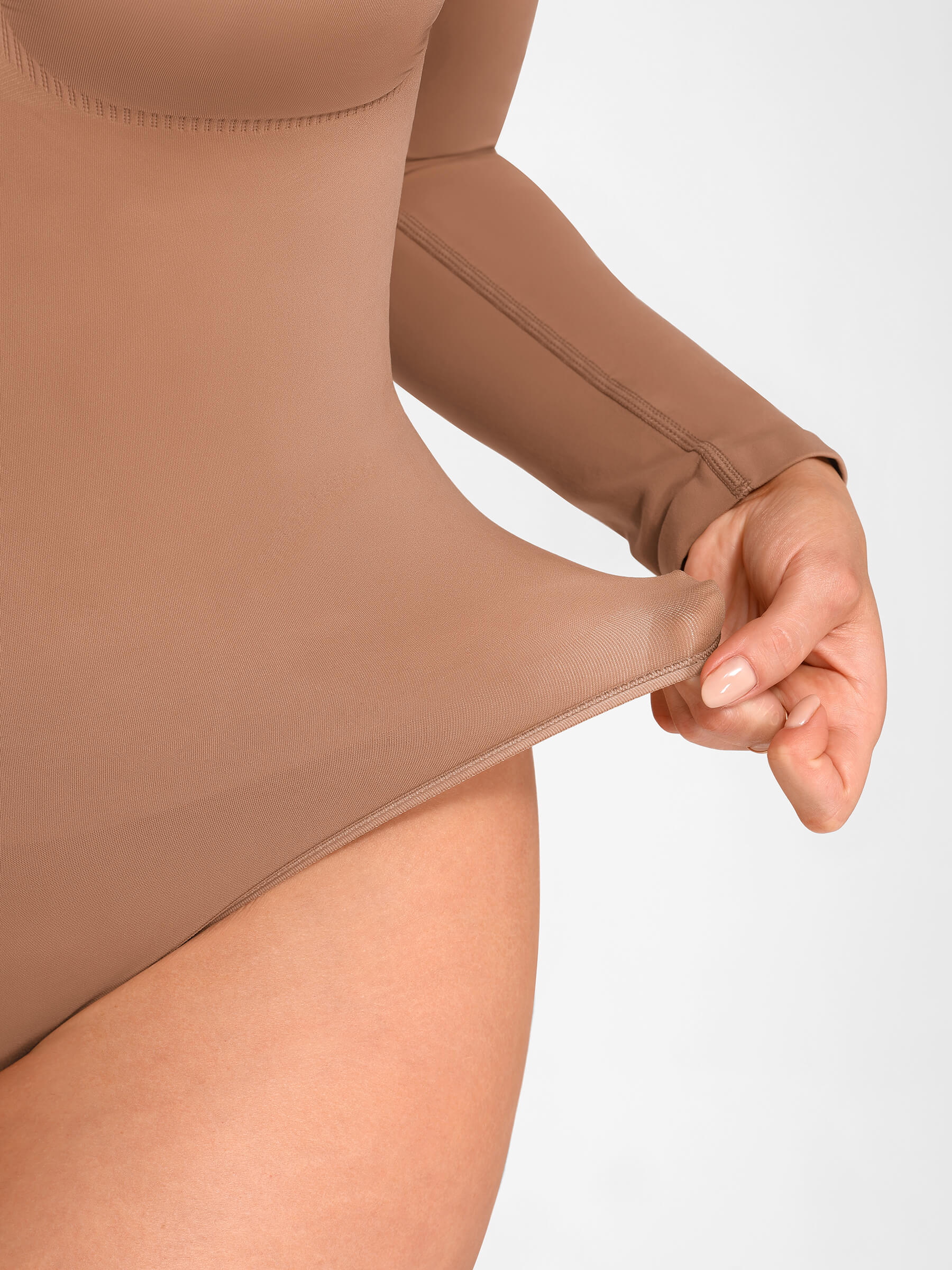 Seamless Long Sleeve Tummy Control Classic Bodysuit