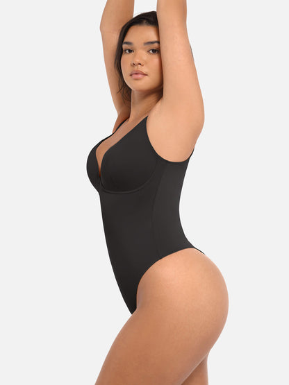 2-Pack V-Neck Tummy Control Bodysuit Bundle