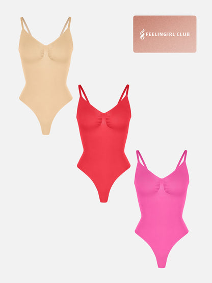 3-Pack Tummy Control Seamless Bodysuit Bundle