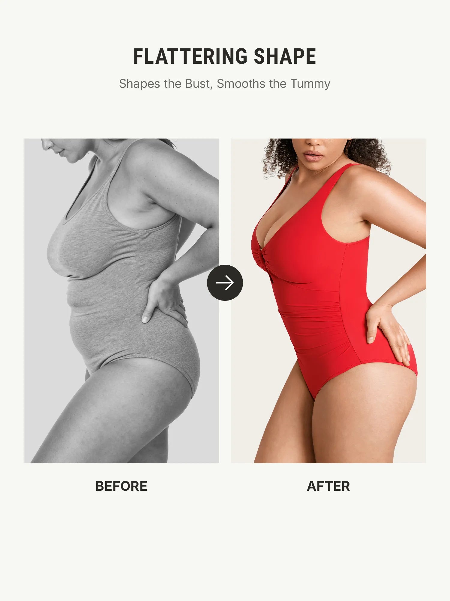 Deep V Metal Ring Ruched Sculpting Swimsuit [BOGO]