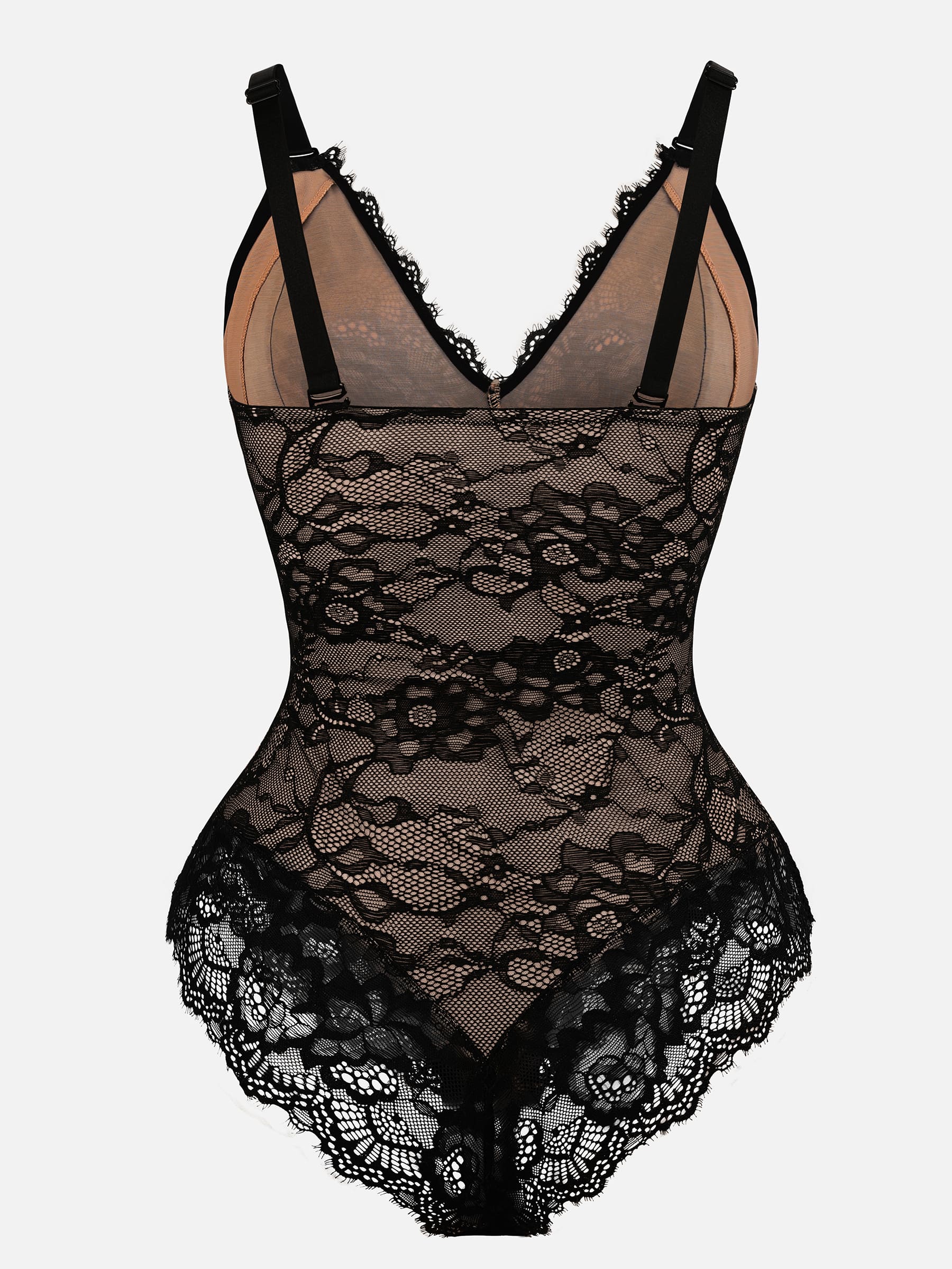 Lace V-Neck Stretch Bodysuit