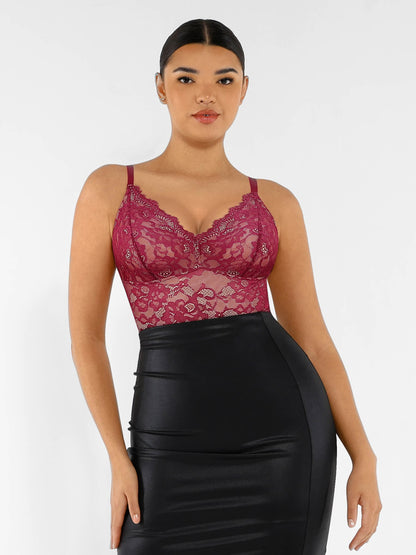 Lace Sculpt V-Neck  Bodysuit