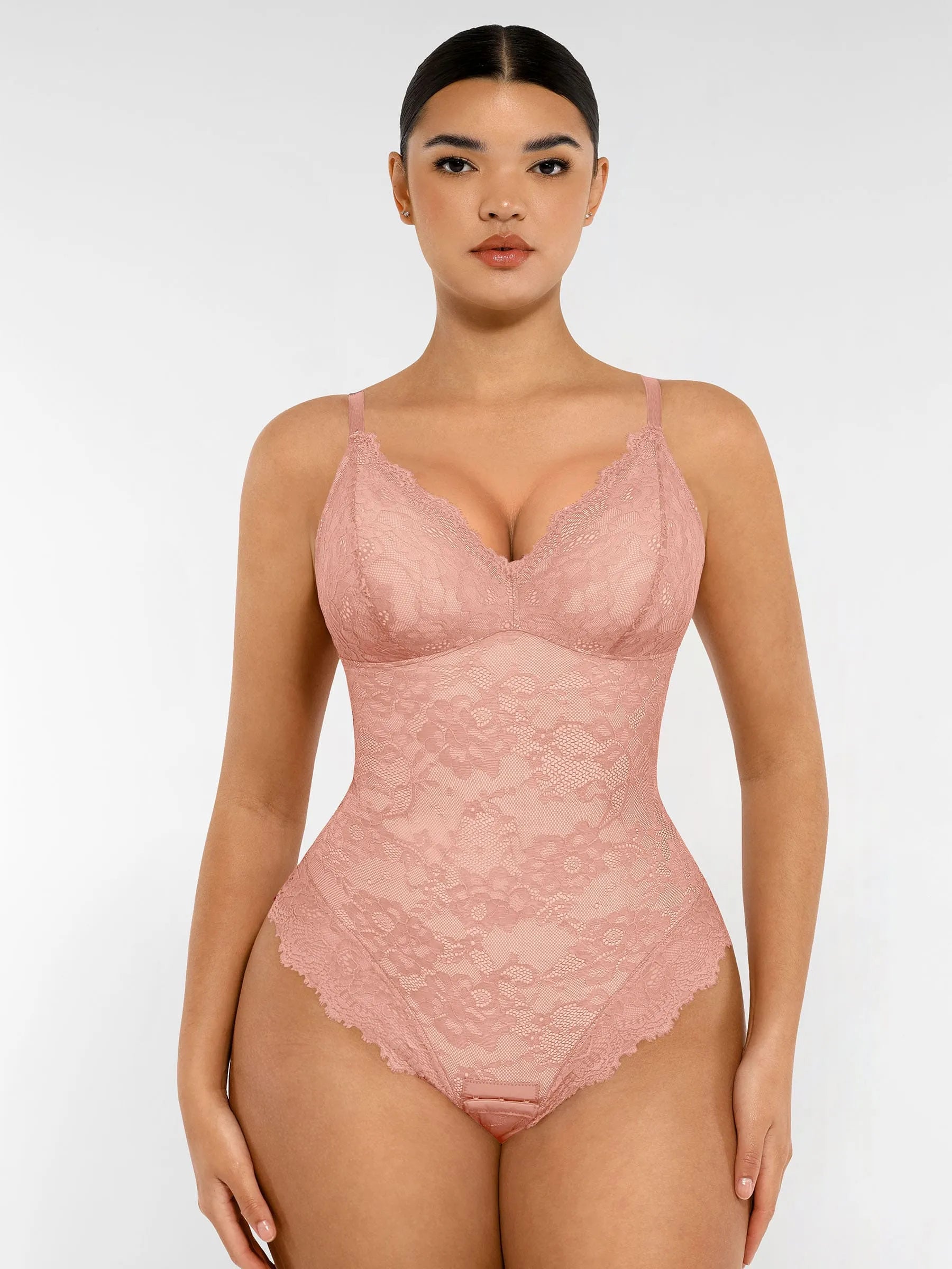 Lace Sculpt V-Neck  Bodysuit