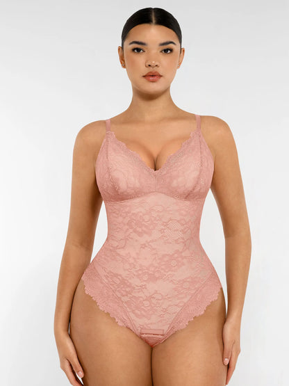 Lace Sculpt V-Neck  Bodysuit