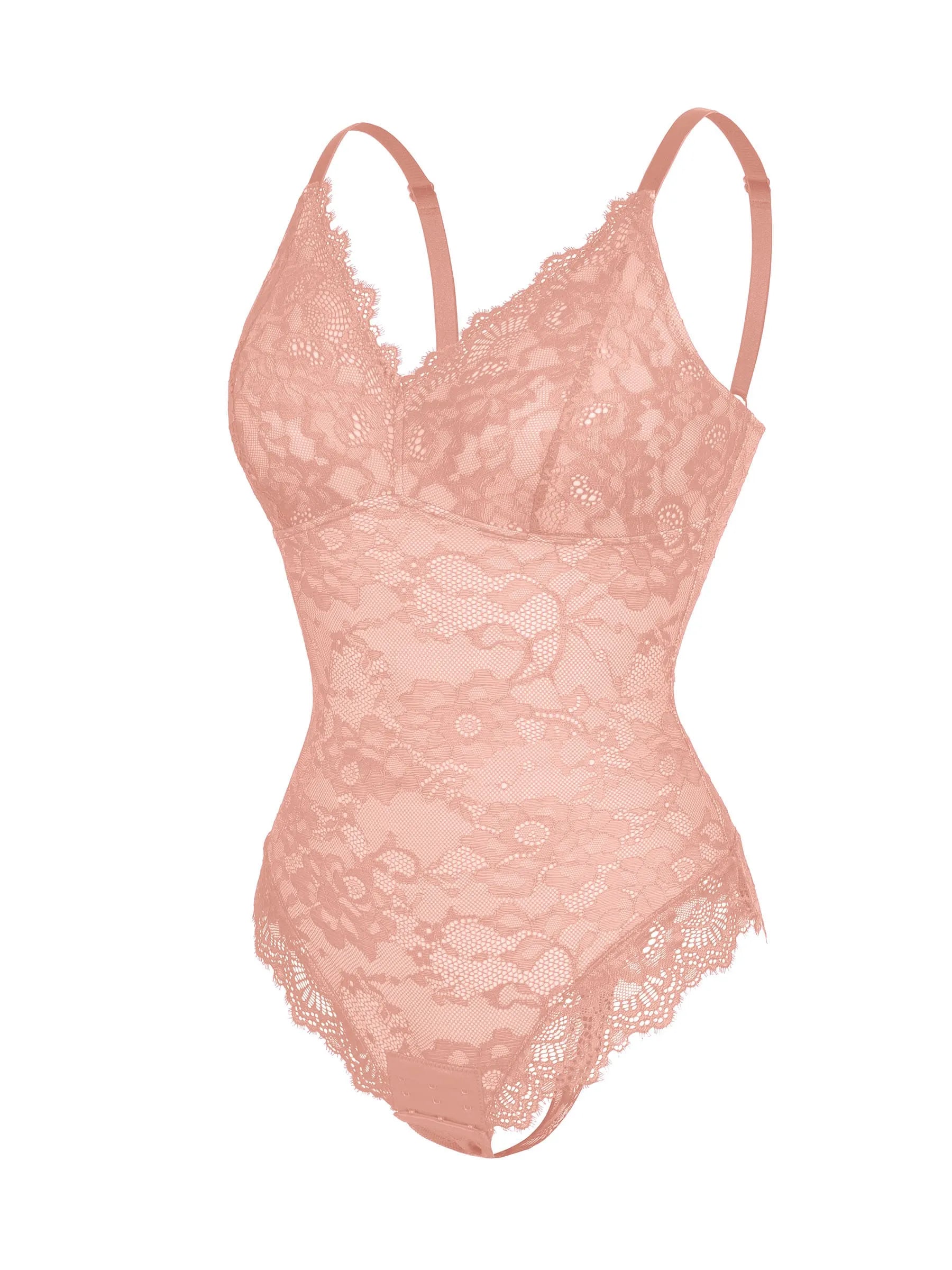 Lace V-Neck Stretch Bodysuit