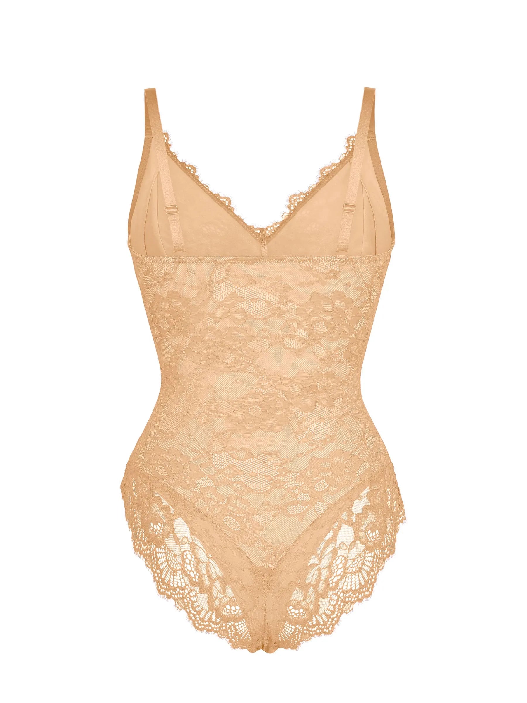 Lace V-Neck Stretch Bodysuit [BOGO]