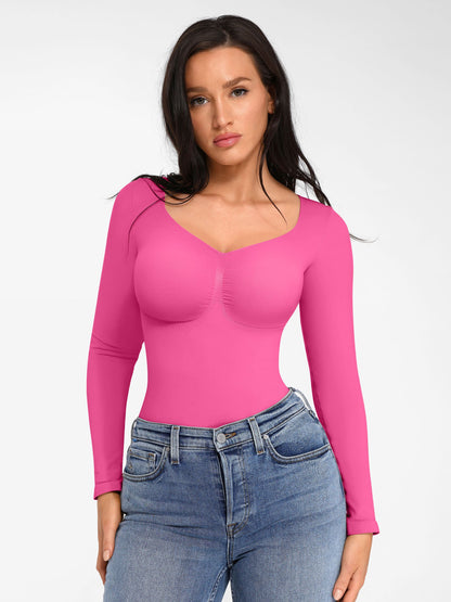 Seamless Long Sleeve Tummy Control Classic Bodysuit