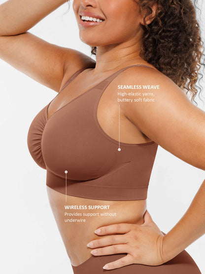 Wire-Free Wide Straps Comfort Bra [BOGO]