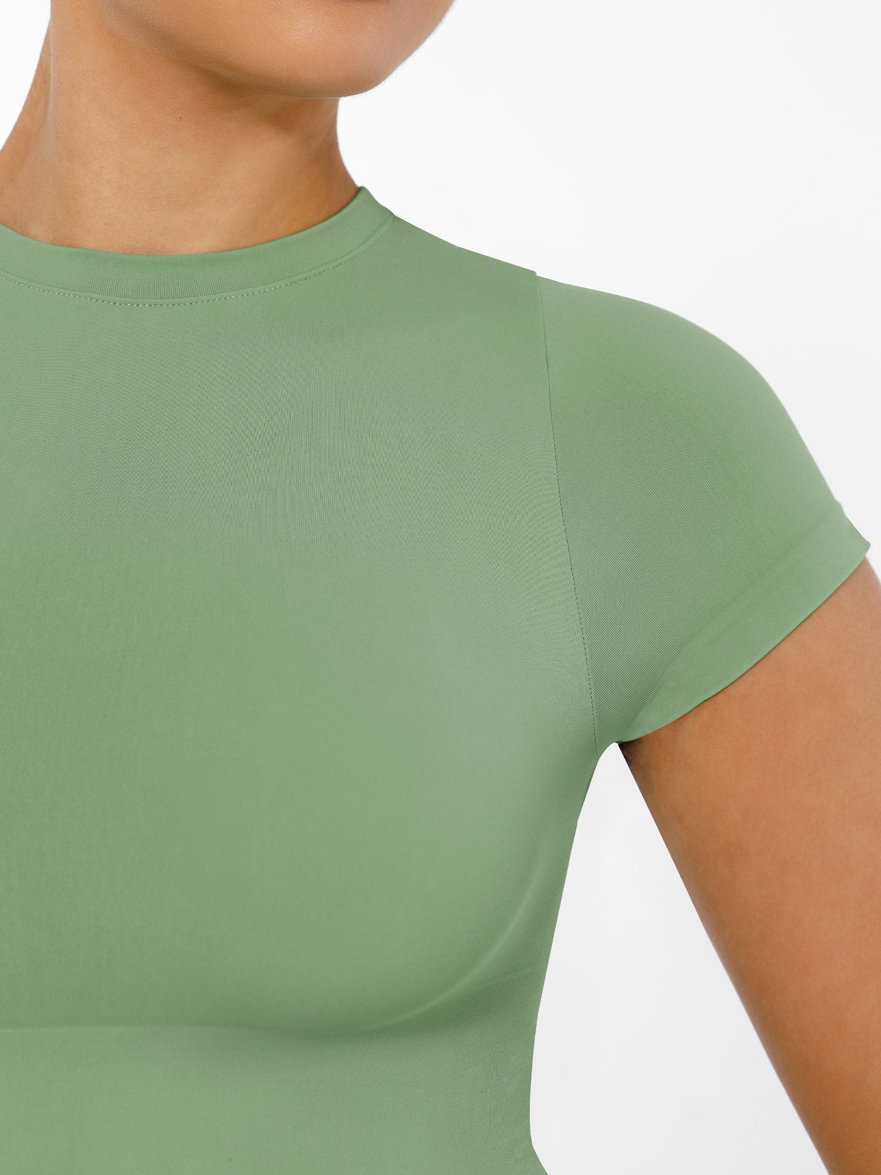 Crew Neck Seamless Soft Everyday Bodysuit [BOGO]