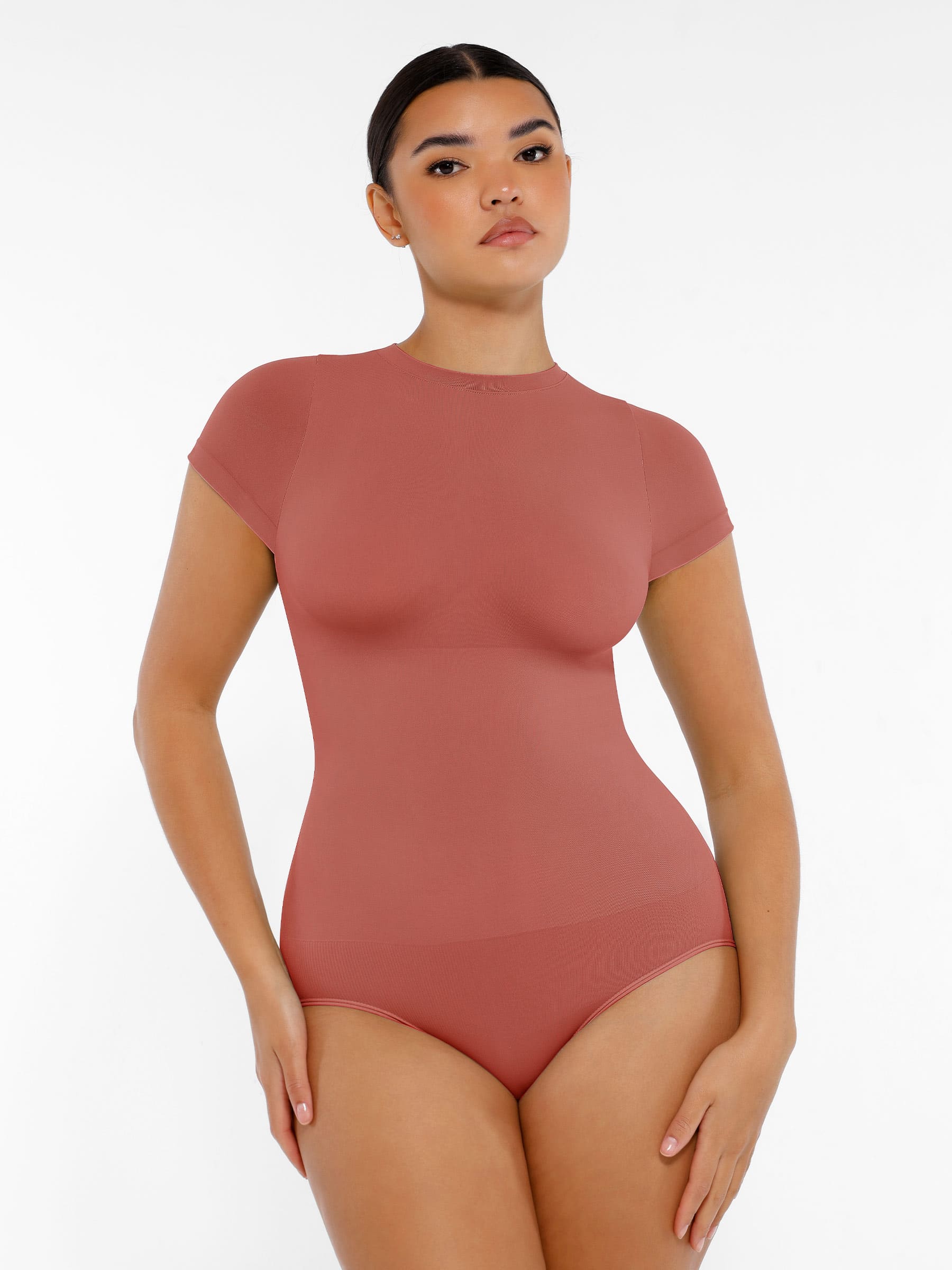 Crew Neck Seamless Soft Everyday Bodysuit [BOGO]