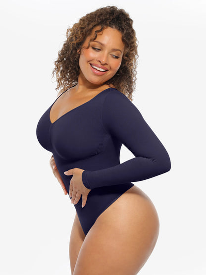Seamless Supportive Long Sleeve Tummy Control Bodysuit [BOGO]
