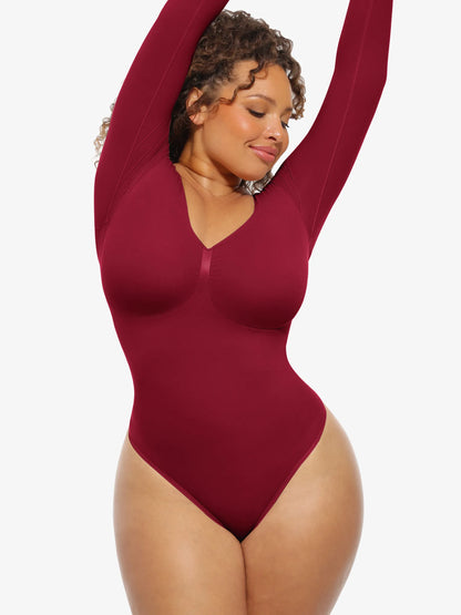 Seamless Supportive Long Sleeve Tummy Control Bodysuit [BOGO]