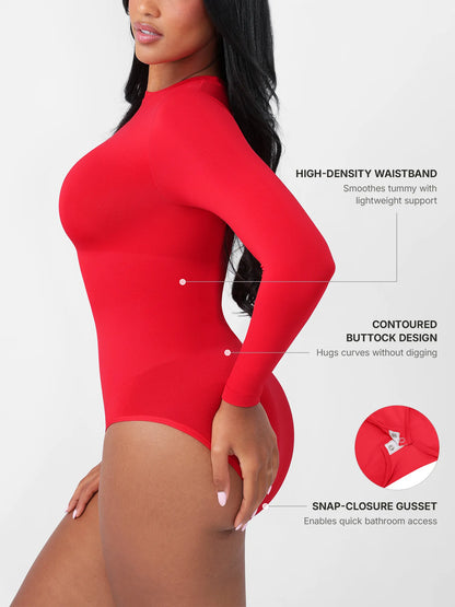 Seamless Ultra-Soft Long-Sleeve Bodysuit [BOGO]