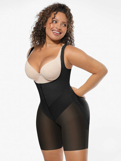 U-Shaped Shaping Lift Bodysuit & Unlined Soft Bra Bundle