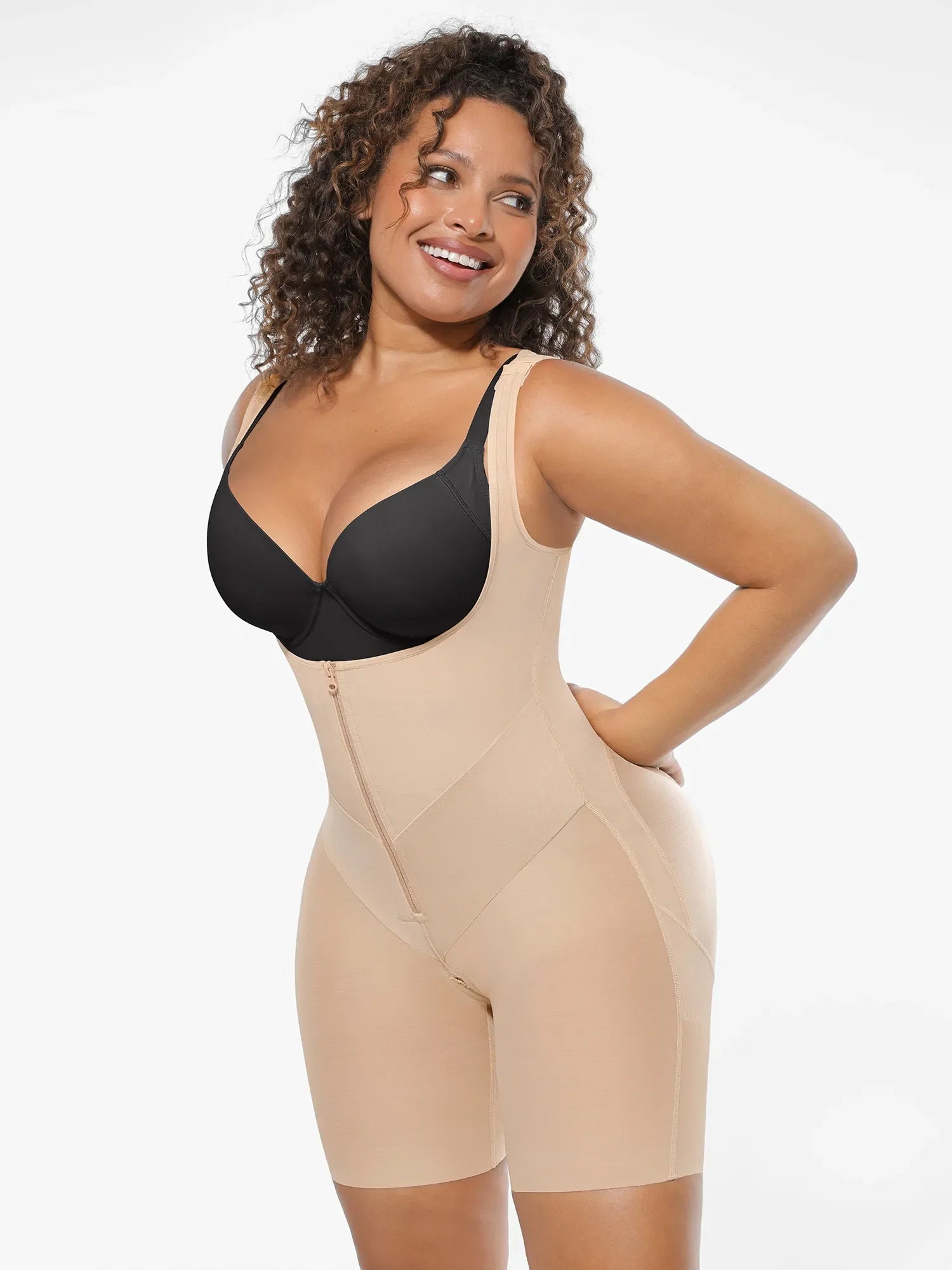 U-Shaped Shaping Lift Bodysuit & Unlined Soft Bra Bundle