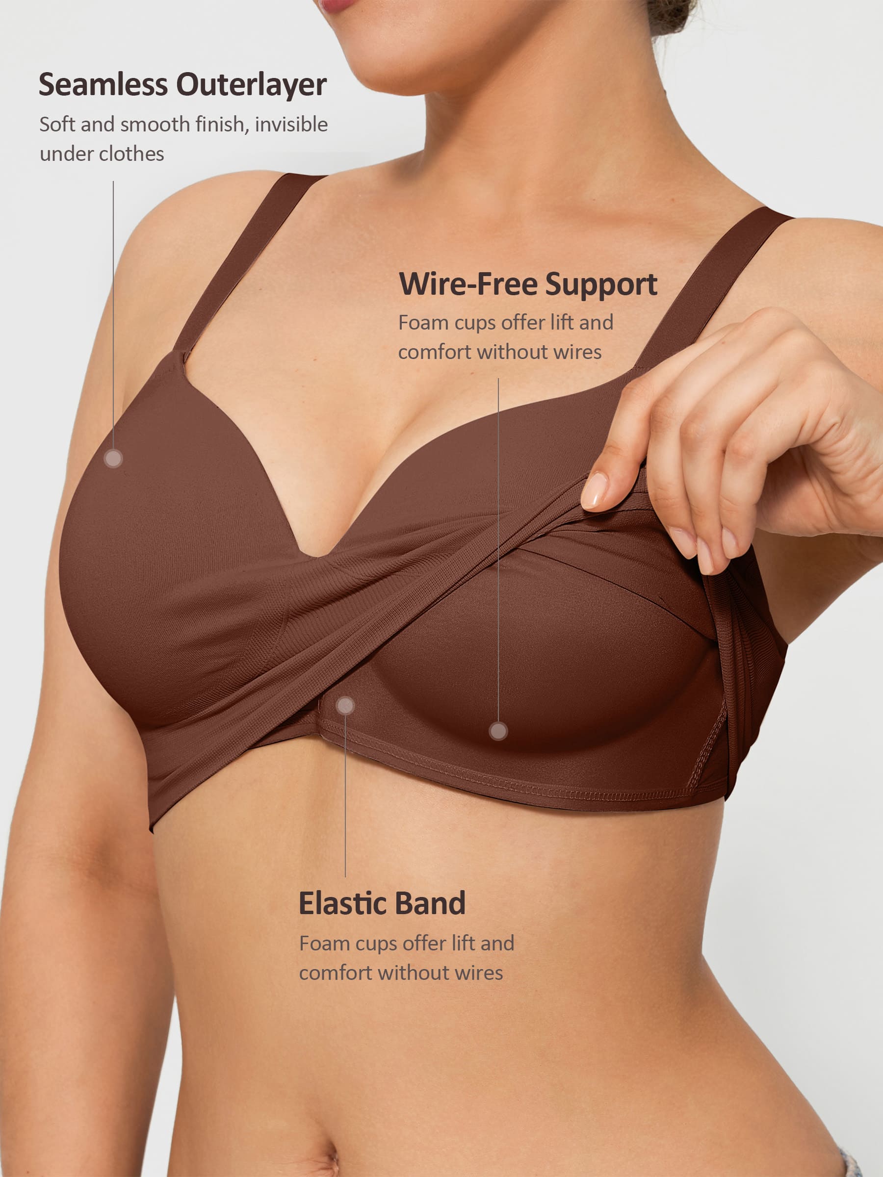Wireless Push-Up Seamless Full Coverage Bra Bundle