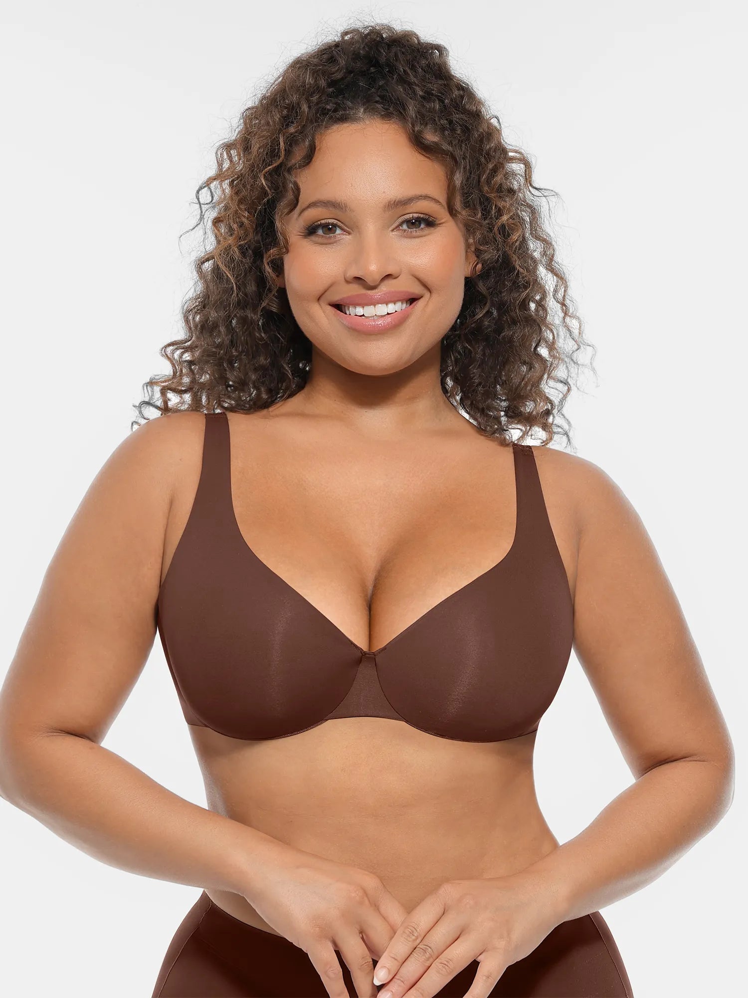 Adjustable Deep V-Neck Underwire Bra