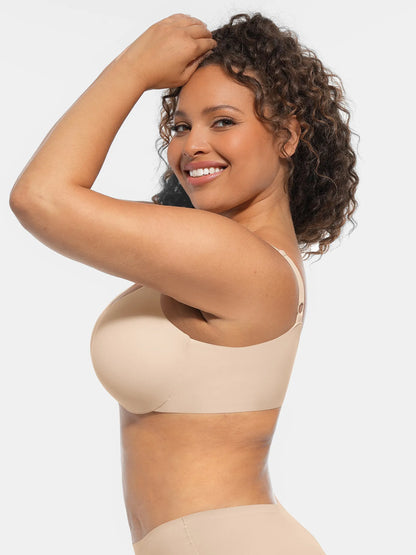 Adjustable Deep V-Neck Underwire Bra