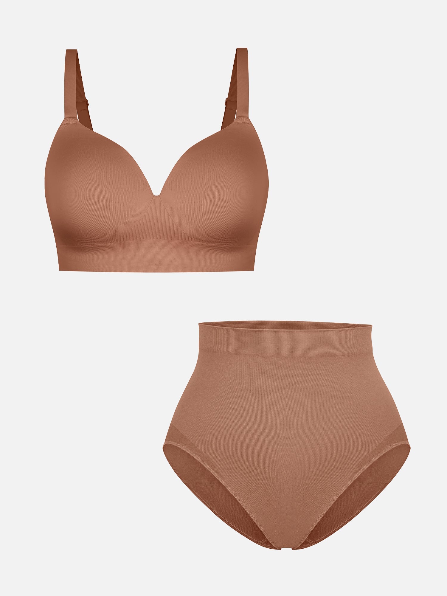 High-Waist Brief + Push-Up Seamless Bra