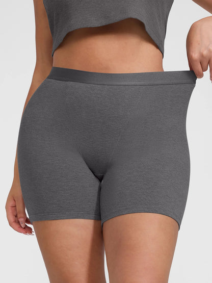 Ribbed Soft Cotton Boxer Short