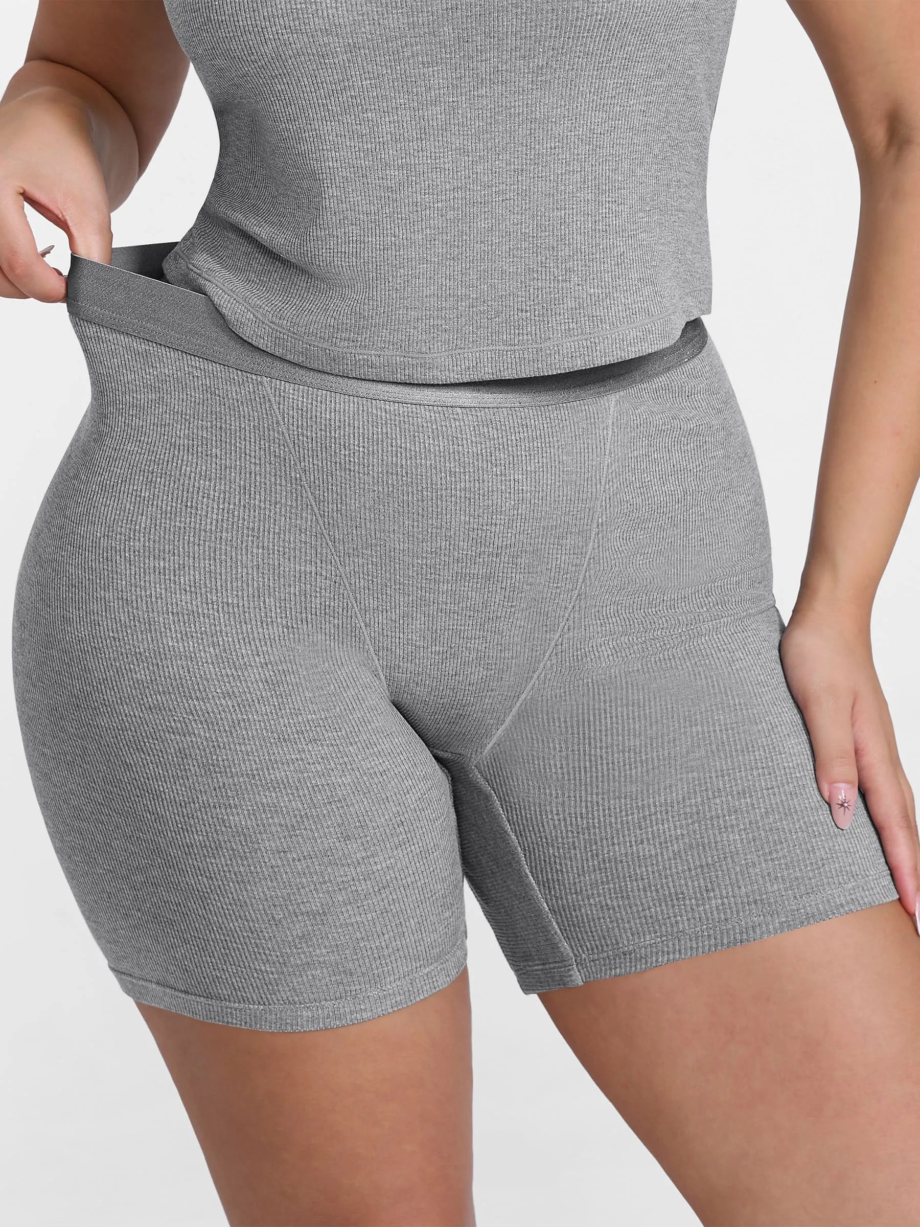Ribbed Soft Cotton Boxer Short