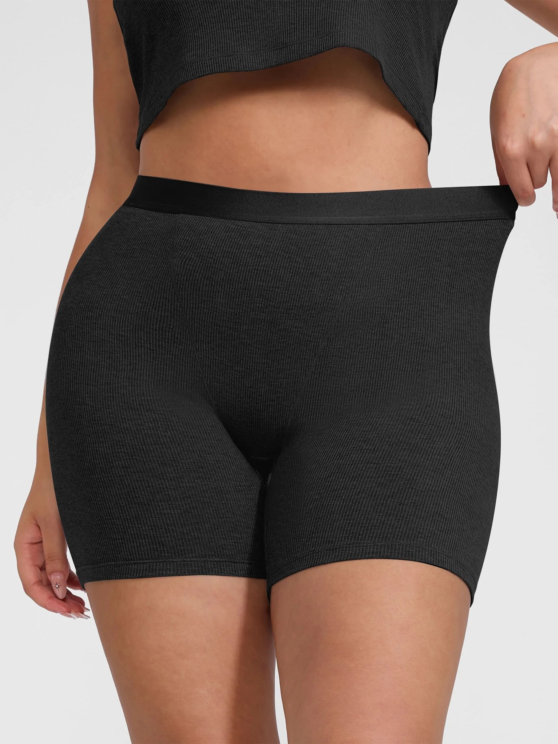 Ribbed Soft Cotton Boxer Short