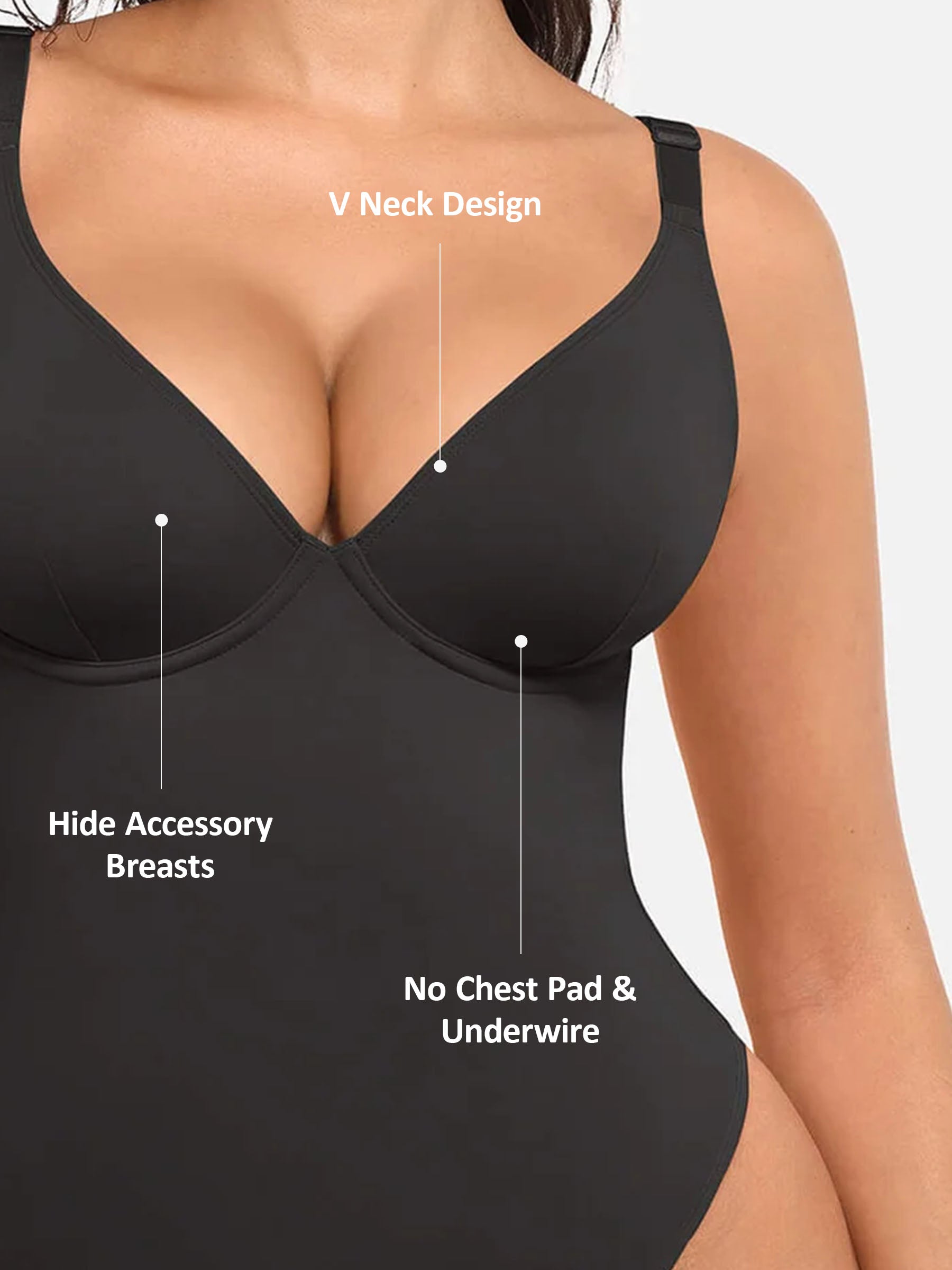 V-Plunge Tummy Control Stretch Bodysuit