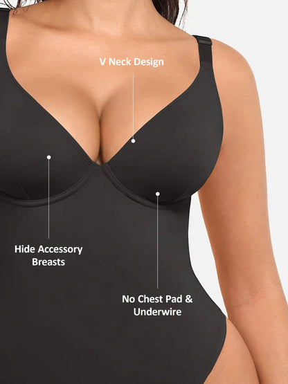 V-Plunge Tummy Control Stretch Bodysuit
