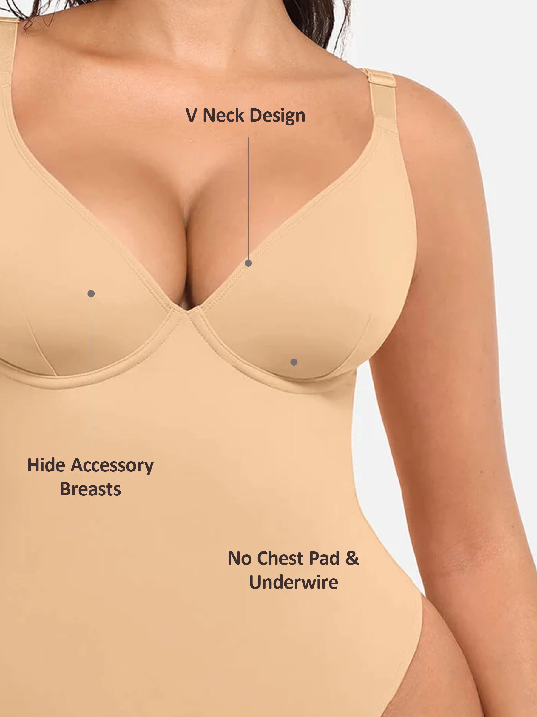 V-Plunge Support Bodysuit