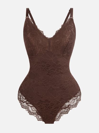 Lace Sculpt V-Neck  Bodysuit