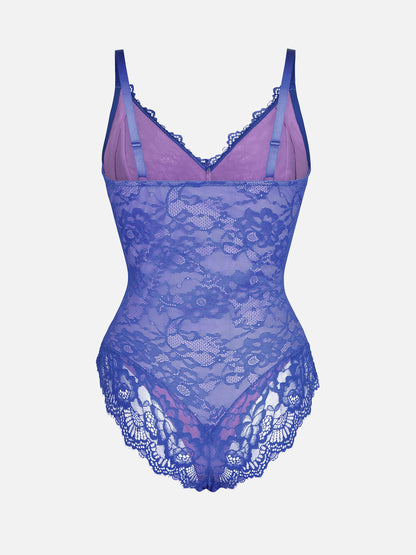 Lace V-Neck Stretch Bodysuit
