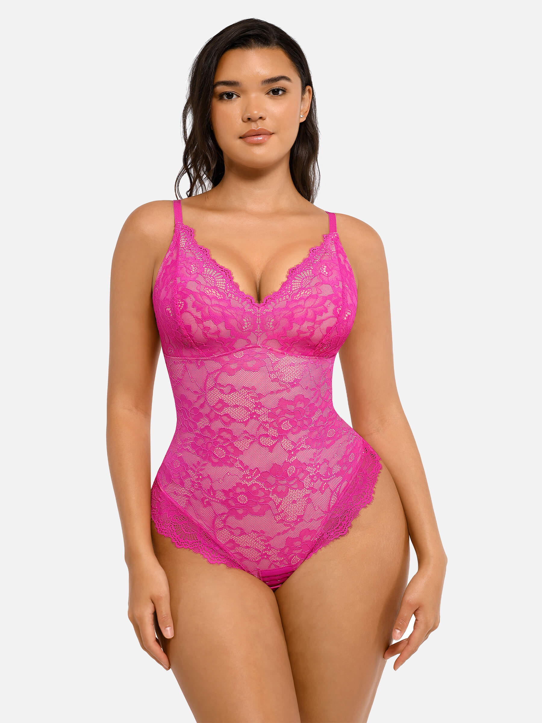 Lace Sculpt V-Neck  Bodysuit