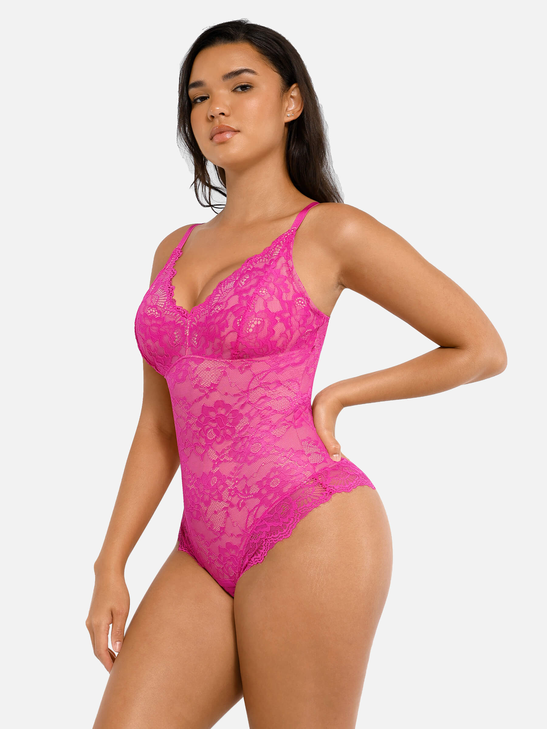 Lace Sculpt V-Neck  Bodysuit