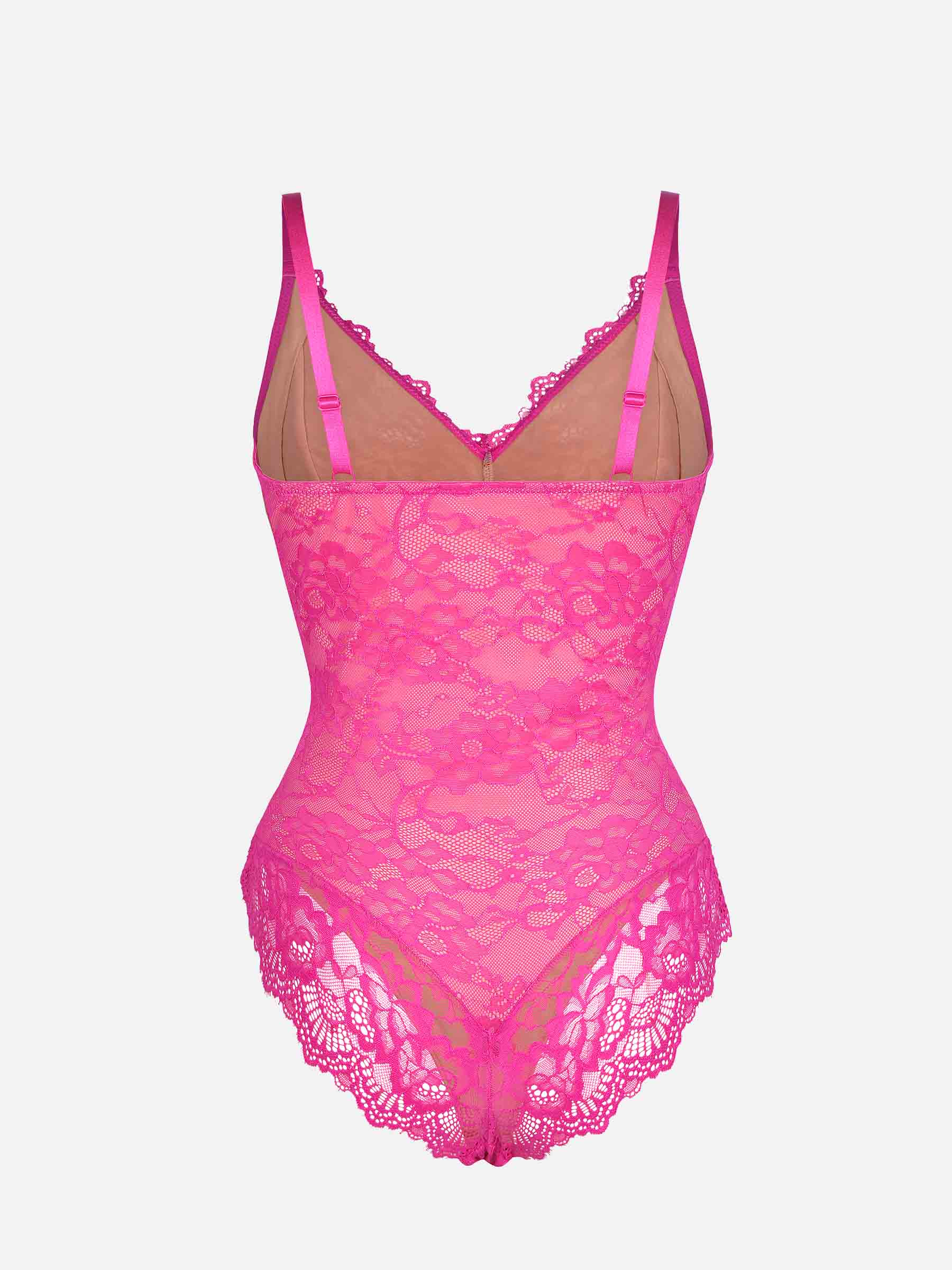 Lace V-Neck Stretch Bodysuit [BOGO]