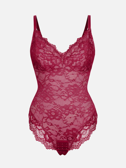 Lace Sculpt V-Neck  Bodysuit